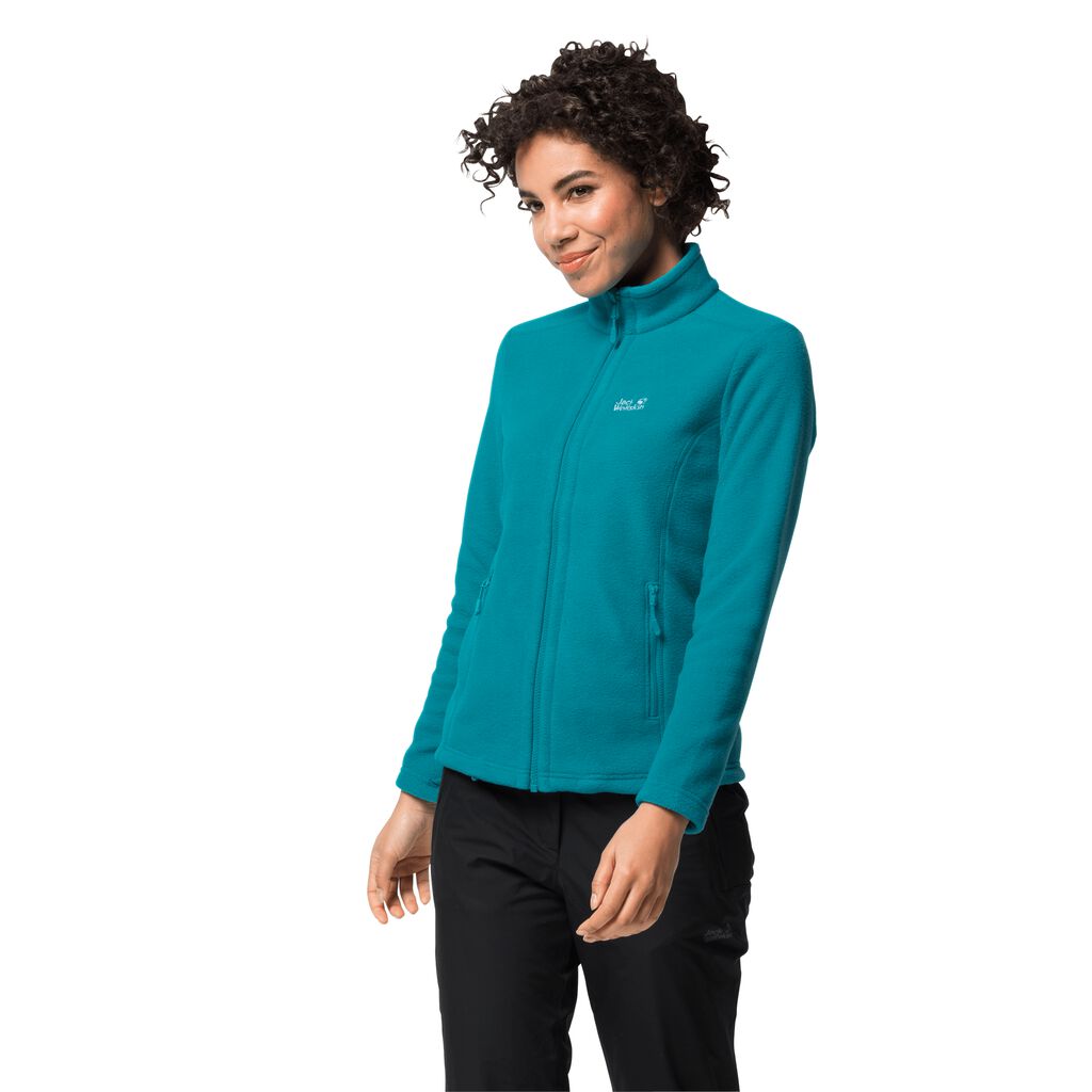 Jack Wolfskin W MOONRISE Női Fleece Kabát Sötét Kék - UOGZMS-792